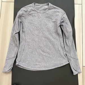 Lululemon Athletica Heathered Gray Long Sleeve Top